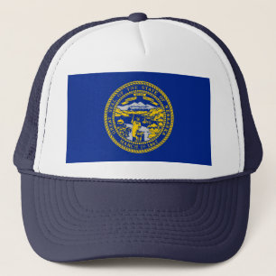 Nebraska State Flag Design Trucker Hat