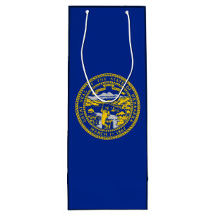 Nebraska State Flag Design Wine Gift Bag