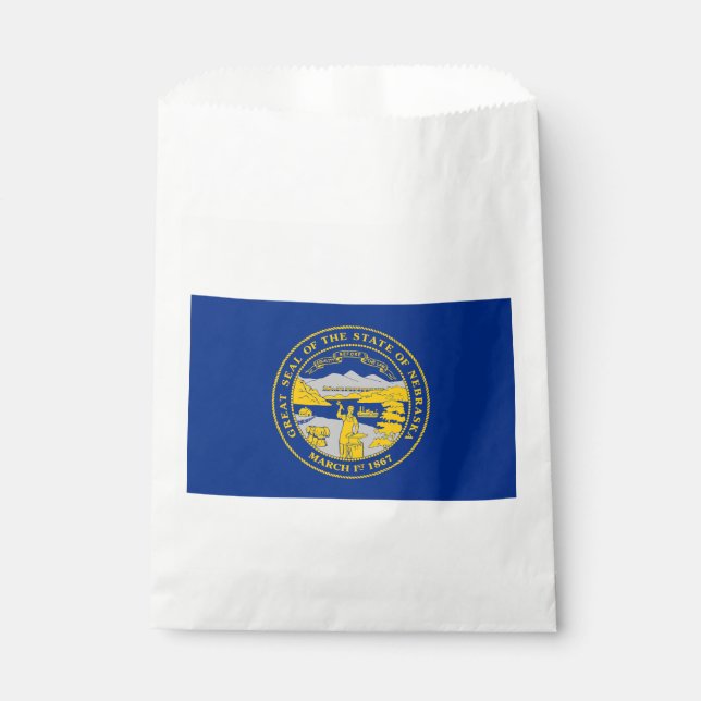 Nebraska State Flag Favour Bags (Front)