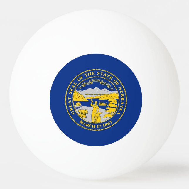 Nebraska State Flag Ping Pong Ball (Front)