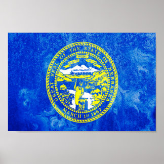 Nebraska State Flag Poster