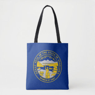 Nebraska State Flag Tote Bag