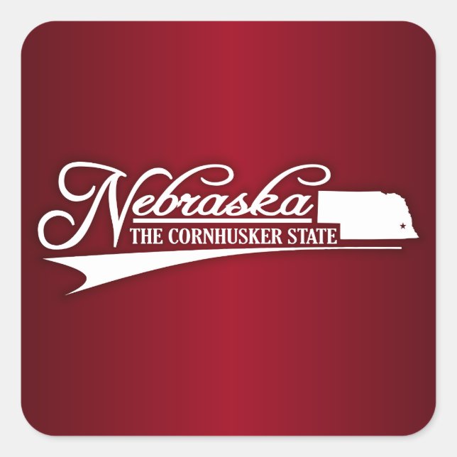 Nebraska State of Mine Square Sticker (Front)