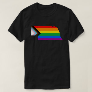 Nebraska State Pride LGBTQ Progress Pride T-Shirt
