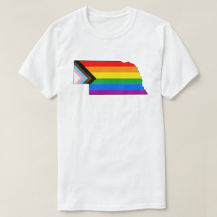 Nebraska State Pride LGBTQ Progress Pride T-Shirt