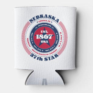 Nebraska State Pride Monogram Cooler
