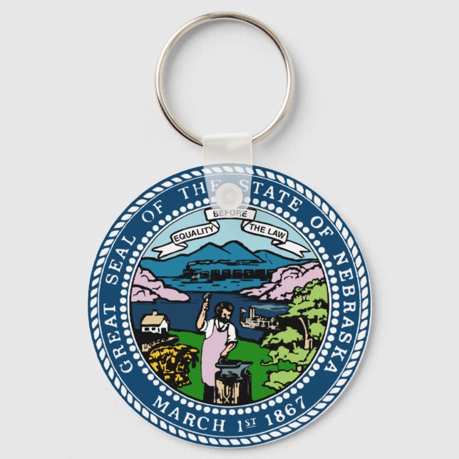 Nebraska State Seal Keychain (Front)