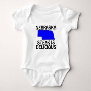 Nebraska - Steak Is Delicioius Baby Bodysuit