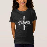 Nebraska Stripe Girls’ Fine Jersey Tee