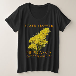 Nebraska Territory Flower Soldiago gigantean Plus Size T-Shirt
