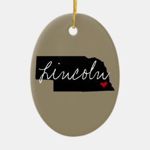 Nebraska Town Ceramic Tree Decoration