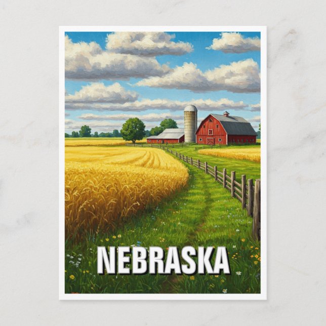 Nebraska Travel Postcard (Front)