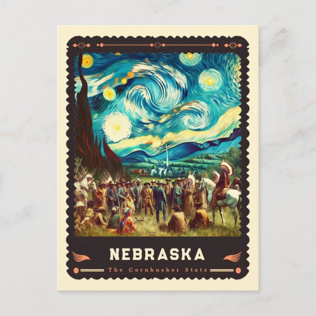 Nebraska | Vincent Van Gogh Inspired Postcard (Front)