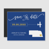 Nebraska Wedding Save the Date Card, Map