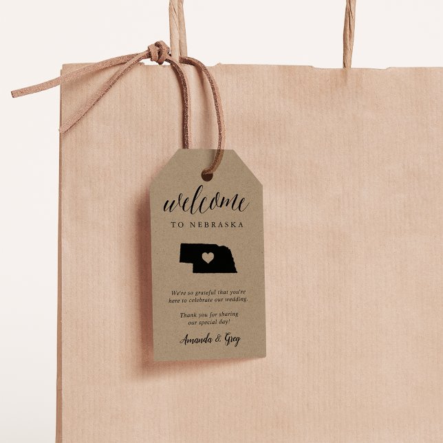 Nebraska Wedding Welcome Gift Tags (Creator Uploaded)