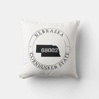 Nebraska Zip Code Pillow