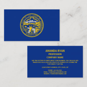 Nebraskan Flag, Flag of Nebraska Business Card