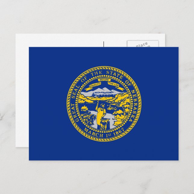 Nebraskan Flag, Flag of Nebraska Postcard (Front/Back)