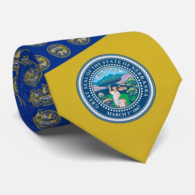 Nebraskan Flag & Seal, Flag of Nebraska Tie (Rolled)