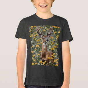 Nebraskan White Tailed Deer 2 Tri-Blend Shirt