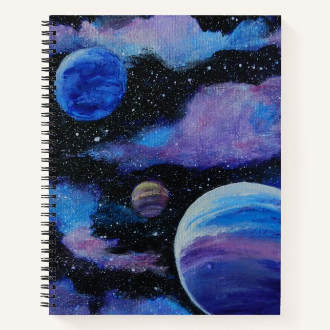 Nebula and Planets Space Notebook (Front)