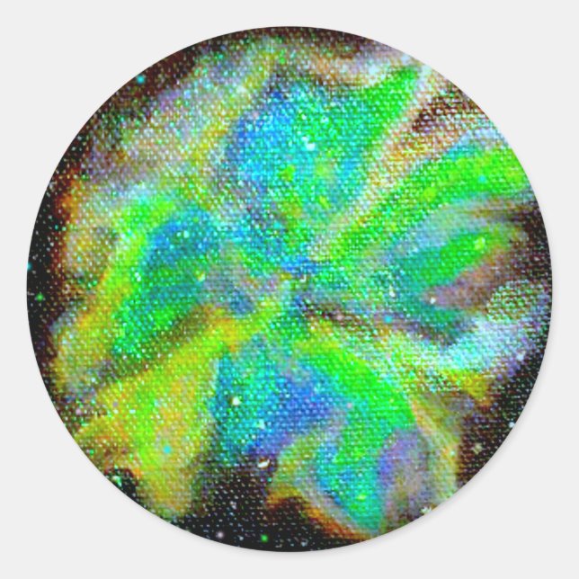 Nebula and Stardust Cosmic Space Scene Classic Round Sticker (Front)