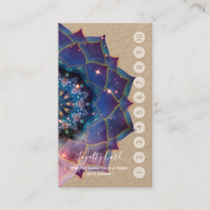 Nebula Bloom   Mandala Business Card