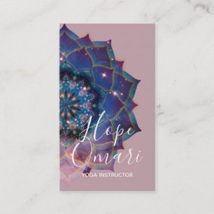 Nebula Bloom   Mandala Business Card