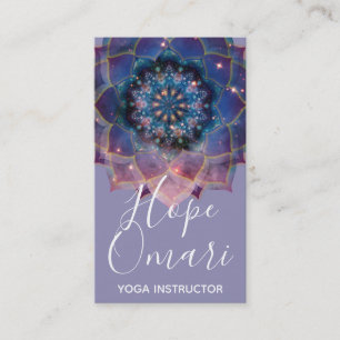 Nebula Bloom   Mandala Business Card