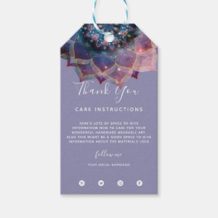 Nebula Bloom Mandala Gift Tags