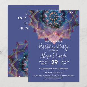 Nebula Bloom   Mandala Invitation