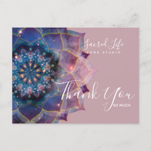 Nebula Bloom   Mandala Postcard