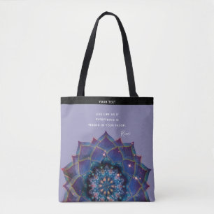 Nebula Bloom Mandala Tote Bag
