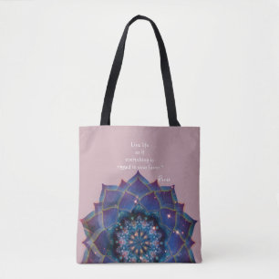 Nebula Bloom Mandala Tote Bag