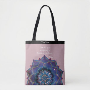 Nebula Bloom Mandala Tote Bag