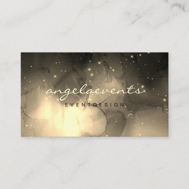 Nebula Celestial Gold Business Card (Front)
