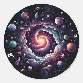 Nebula Cluster Wreath Sticker