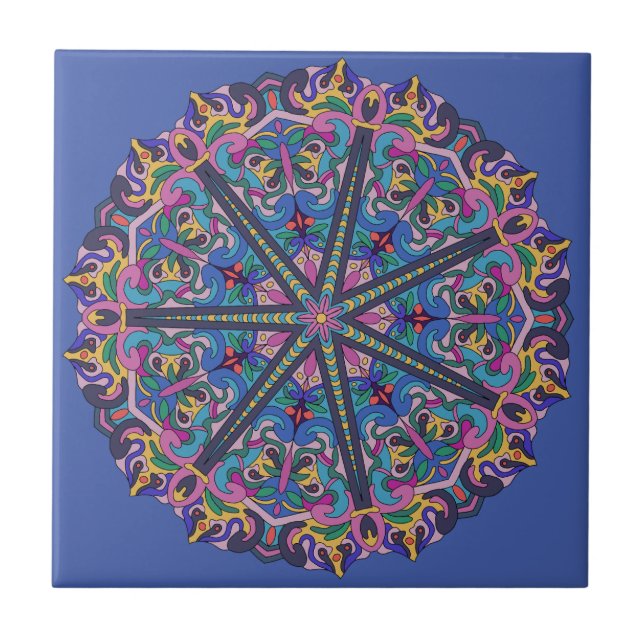 Nebula Dream Mandala Tile (Front)