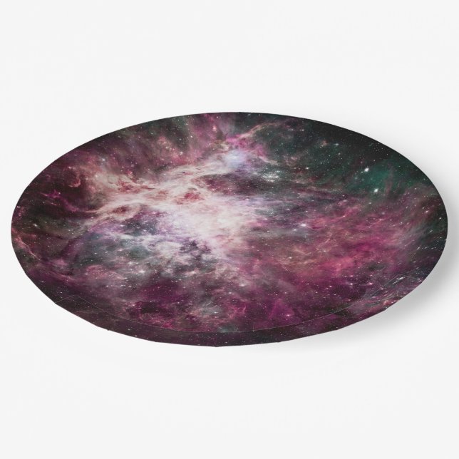Nebula Formation in Outer Space Paper Plate (Angled)