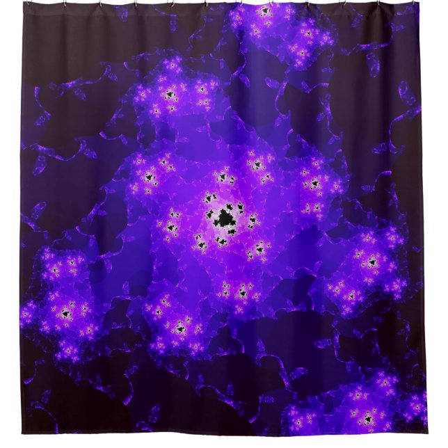 Nebula Fractal Shower Curtain (Front)