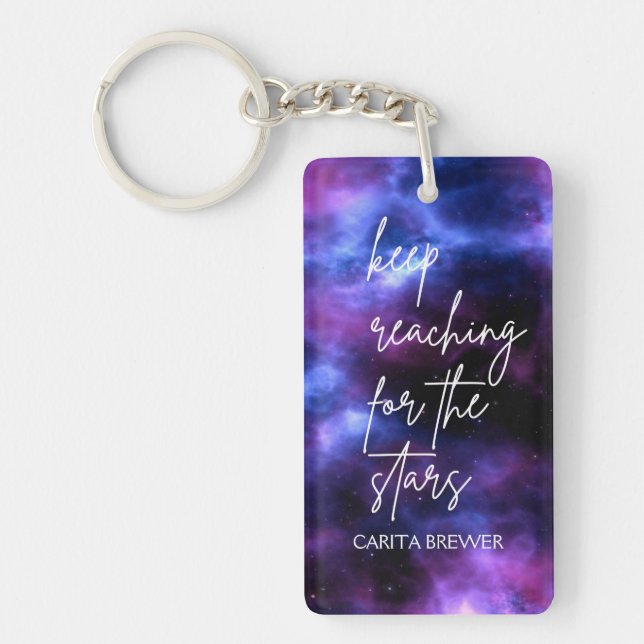 Nebula Galaxy Inspirational Acrylic Keychain (Front)