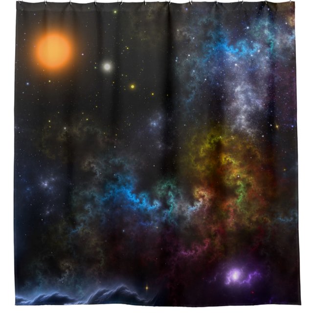 Nebula Menagerie Shower Curtain (Front)