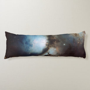 Nebula Orion Astronomy blue brown beige sky stars Body Cushion