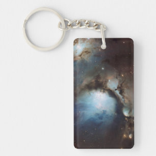 Nebula Orion Astronomy blue brown beige sky stars Key Ring