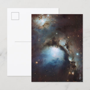 Nebula Orion Astronomy blue brown beige sky stars Postcard