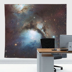 Nebula Orion Astronomy blue brown beige sky stars Tapestry