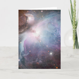 Nebula Orion Astronomy blue brown beige sky stars Thank You Card