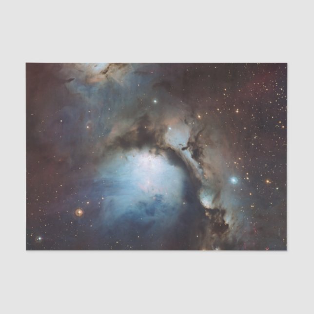 Nebula Orion Astronomy blue brown beige sky stars Tissue Paper (Front)