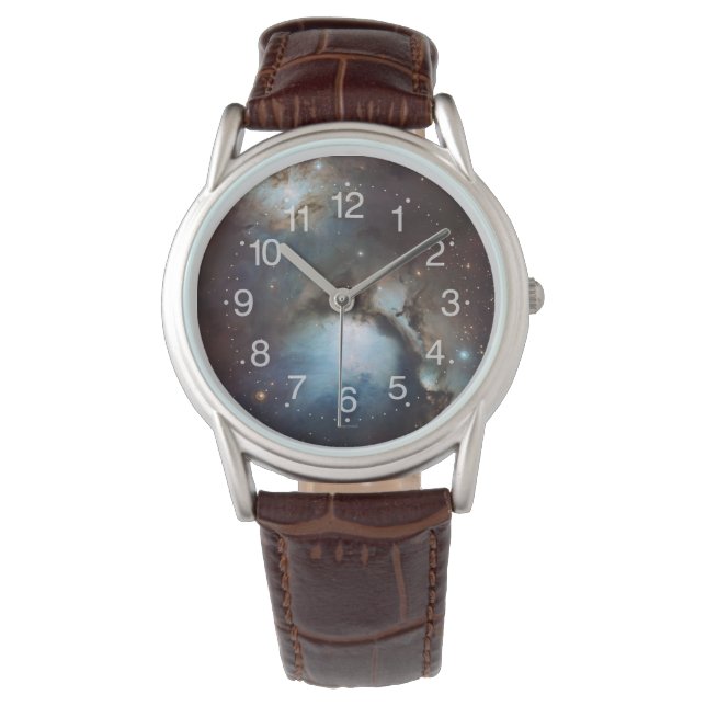Nebula Orion Astronomy blue brown beige sky stars Watch (Front)