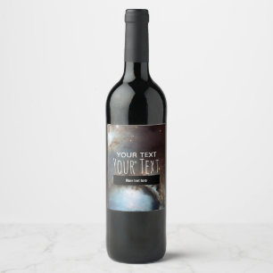 Nebula Orion Astronomy blue brown beige sky stars Wine Label